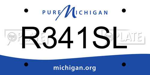 R341SL Michigan License Plate