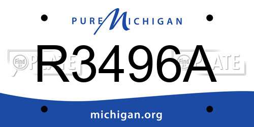 R3496A Michigan License Plate