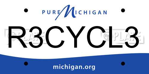 R3CYCL3 Michigan License Plate