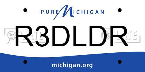 R3DLDR Michigan License Plate