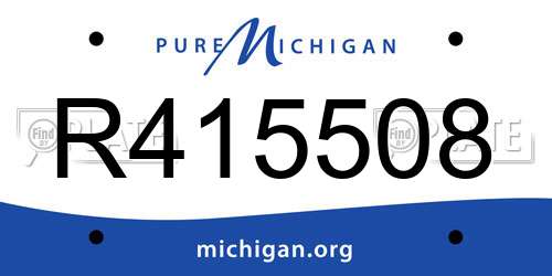 R415508 Michigan License Plate
