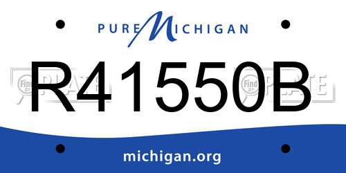 R41550B Michigan License Plate