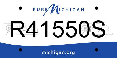 R41550S Michigan License Plate