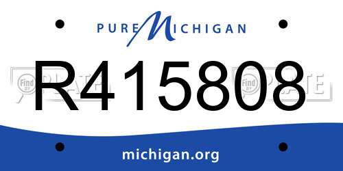 R415808 Michigan License Plate