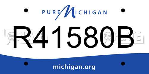 R41580B Michigan License Plate