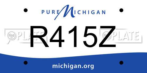 R415Z Michigan License Plate