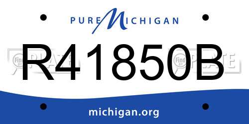 R41850B Michigan License Plate