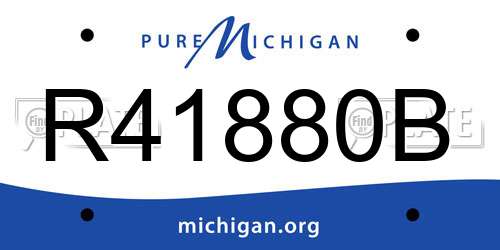 R41880B Michigan License Plate