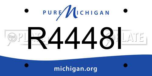 R4448I Michigan License Plate