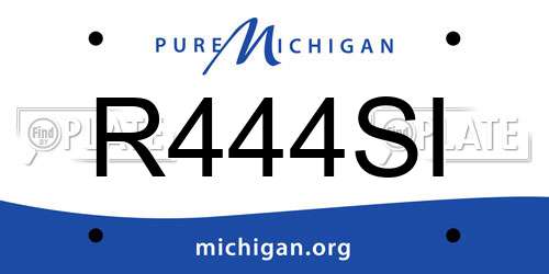 R444SI Michigan License Plate
