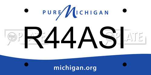R44ASI Michigan License Plate