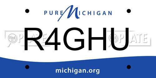 R4GHU Michigan License Plate