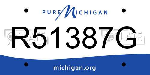 R51387G Michigan License Plate