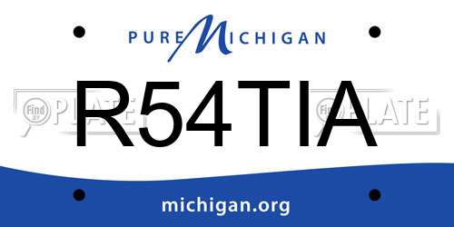 R54TIA Michigan License Plate