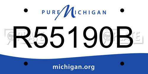 R55190B Michigan License Plate