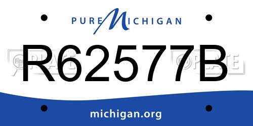 R62577B Michigan License Plate
