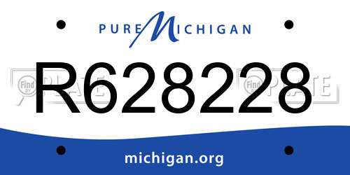 R628228 Michigan License Plate