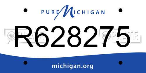 R628275 Michigan License Plate
