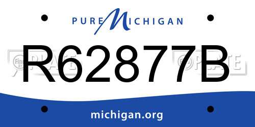 R62877B Michigan License Plate
