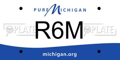 R6M Michigan License Plate