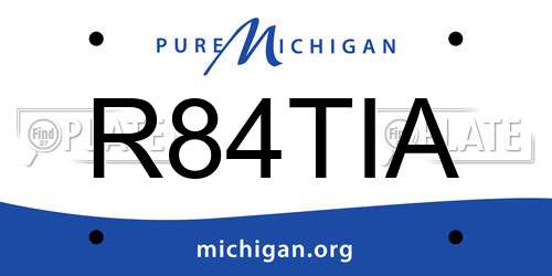 R84TIA Michigan License Plate