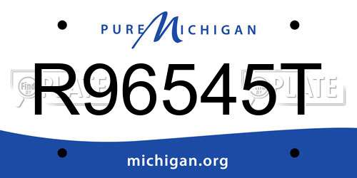 R96545T Michigan License Plate