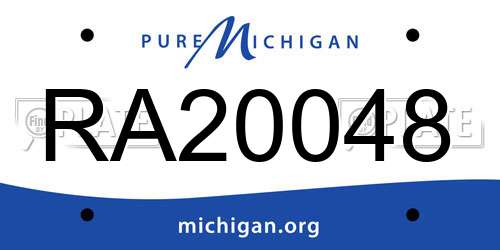 RA20048 Michigan License Plate