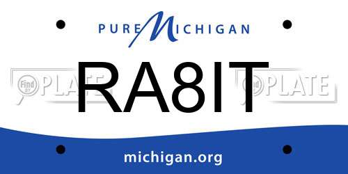 RA8IT Michigan License Plate