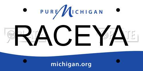 RACEYA Michigan License Plate