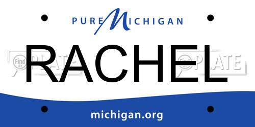 RACHEL Michigan License Plate