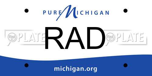 RAD Michigan License Plate