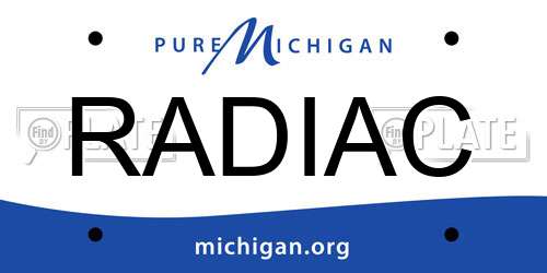 RADIAC Michigan License Plate