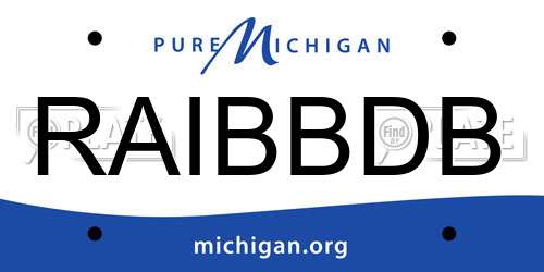 RAIBBDB Michigan License Plate