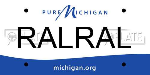 RALRAL Michigan License Plate
