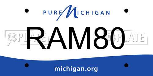 RAM80 Michigan License Plate