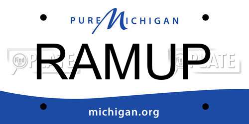 RAMUP Michigan License Plate