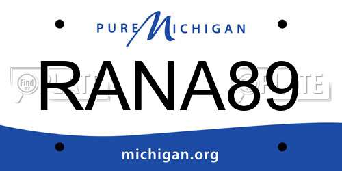 RANA89 Michigan License Plate