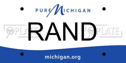 RAND Michigan License Plate