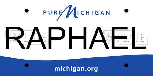 RAPHAEL Michigan License Plate