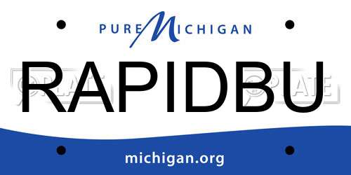 RAPIDBU Michigan License Plate