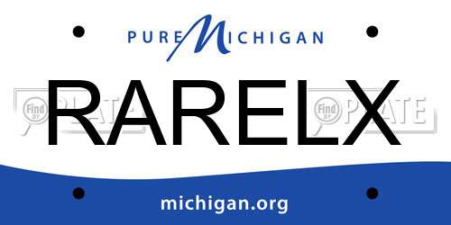 RARELX Michigan License Plate