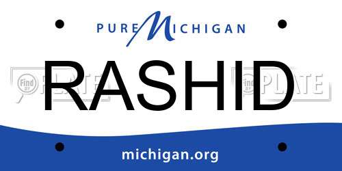 RASHID Michigan License Plate