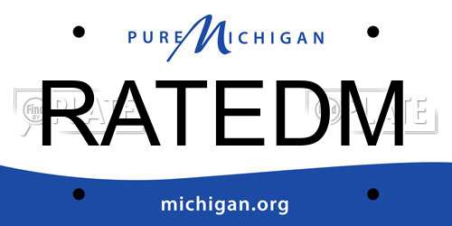 RATEDM Michigan License Plate