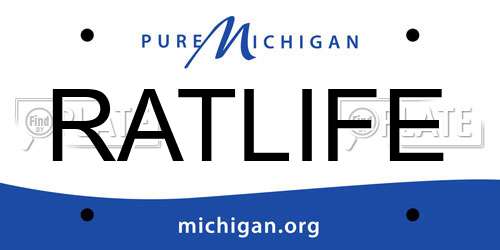 RATLIFE Michigan License Plate