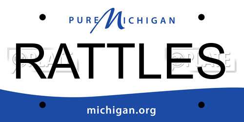 RATTLES Michigan License Plate