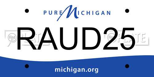 RAUD25 Michigan License Plate
