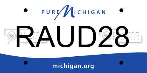 RAUD28 Michigan License Plate