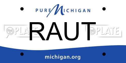RAUT Michigan License Plate