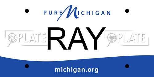 RAY Michigan License Plate