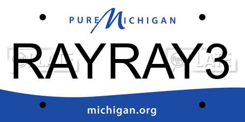 RAYRAY3 Michigan License Plate
